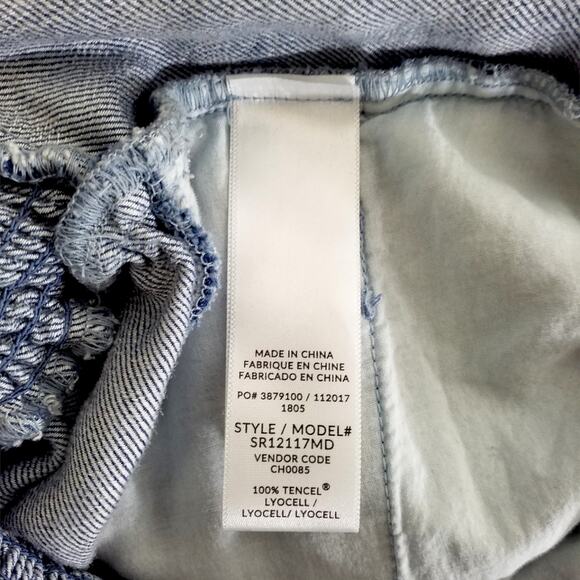 Splendid Blue Tencel Cropped Jumpsuit NWT Sleeveless Vneck Size Small - Picture 7 of 7